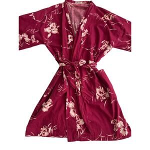 Cooke St woman’s bathrobe robe Hawaii US floral tie waist